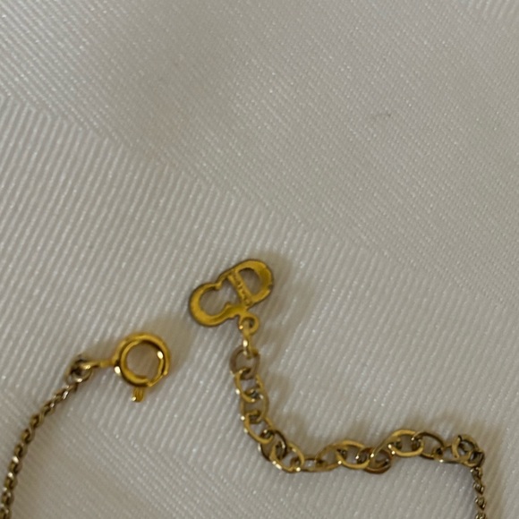 Christian Dior Vintage 18 K Gold plated CD Logo Necklace - Picture 4 of 7